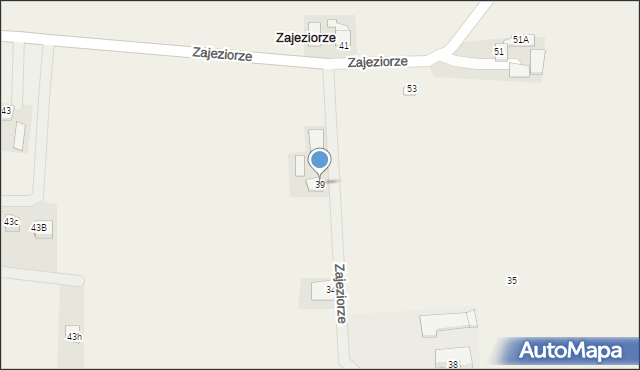 Zajeziorze, Zajeziorze, 39, mapa Zajeziorze