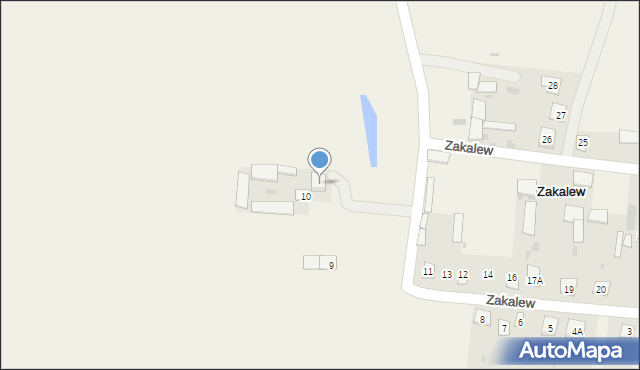 Zakalew, Zakalew, 10A, mapa Zakalew
