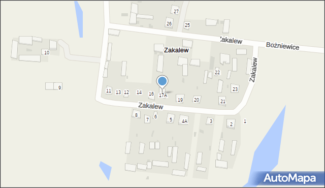 Zakalew, Zakalew, 18, mapa Zakalew