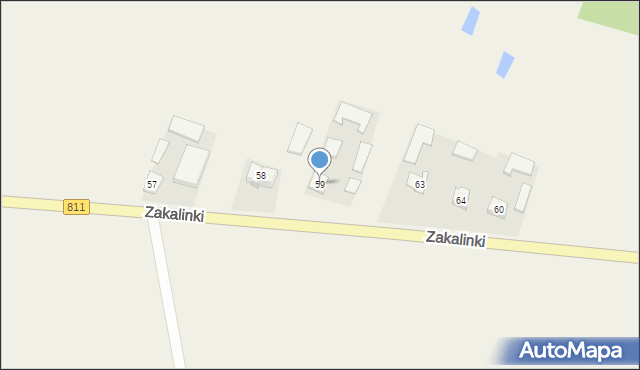Zakalinki, Zakalinki, 59, mapa Zakalinki