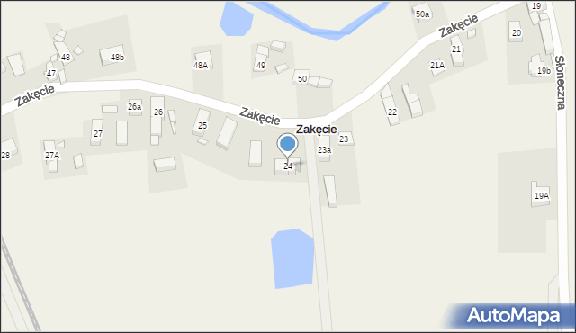 Zakęcie, Zakęcie, 24, mapa Zakęcie