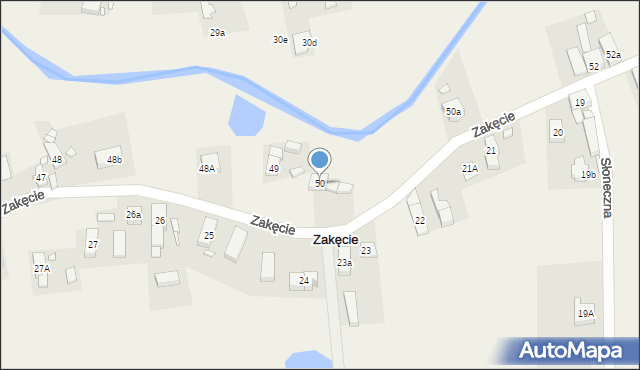 Zakęcie, Zakęcie, 50, mapa Zakęcie