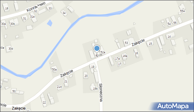 Zakęcie, Zakęcie, 52, mapa Zakęcie