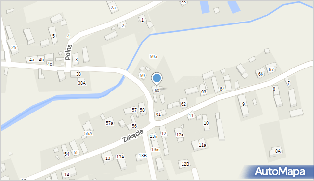 Zakęcie, Zakęcie, 60, mapa Zakęcie