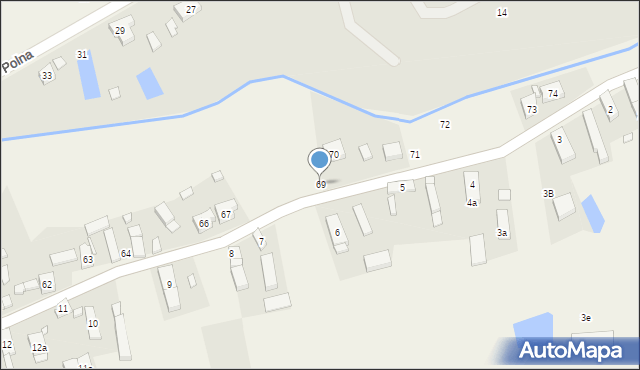 Zakęcie, Zakęcie, 69, mapa Zakęcie