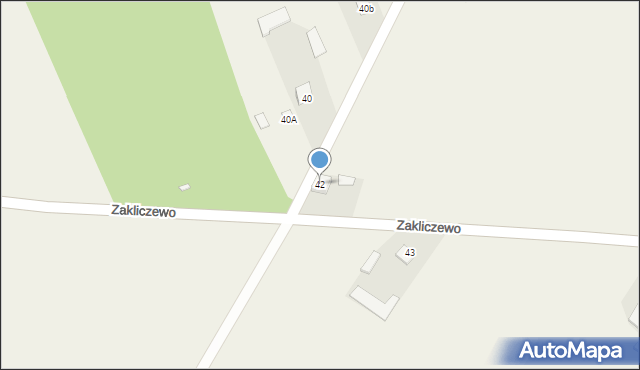 Zakliczewo, Zakliczewo, 42, mapa Zakliczewo