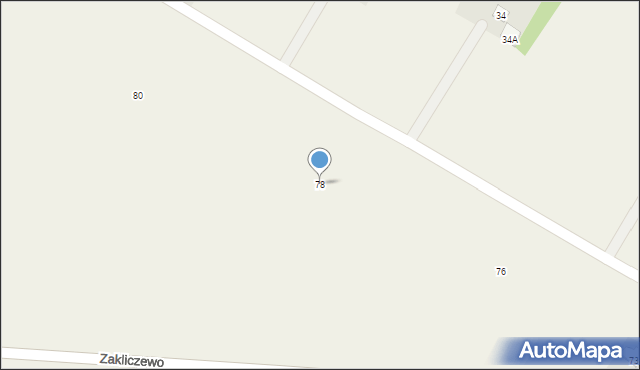 Zakliczewo, Zakliczewo, 78, mapa Zakliczewo