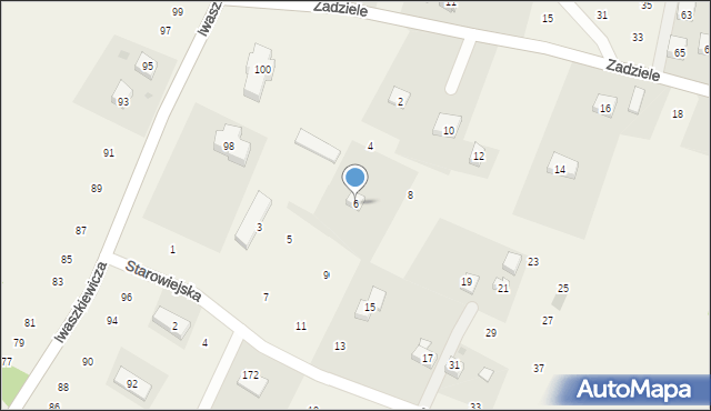 Zakliczyn, Zadziele, 6, mapa Zakliczyn