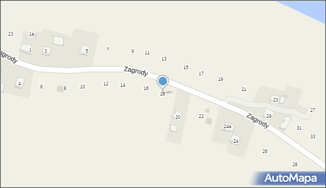 Zakliczyn, Zagrody, 18, mapa Zakliczyn