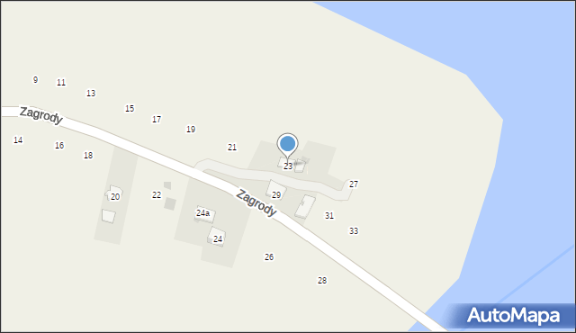 Zakliczyn, Zagrody, 23, mapa Zakliczyn