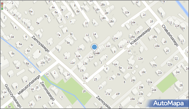 Zakopane, Zamoyskiego Władysława, 11f, mapa Zakopanego