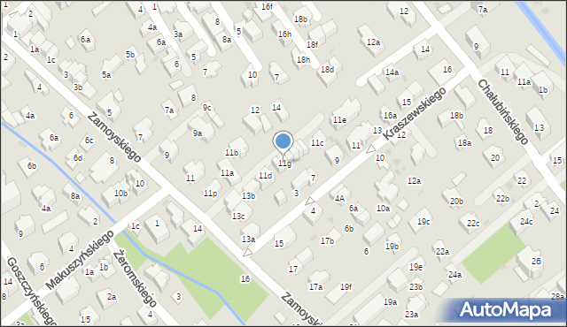 Zakopane, Zamoyskiego Władysława, 11g, mapa Zakopanego