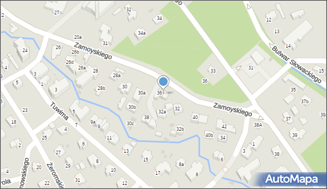 Zakopane, Zamoyskiego Władysława, 36a, mapa Zakopanego