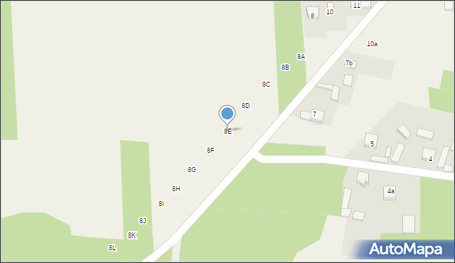 Zakościele, Zakościele, 8E, mapa Zakościele