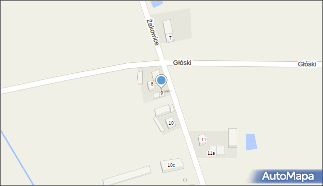 Żakowice, Żakowice, 9, mapa Żakowice