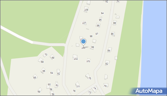 Żakowo, Żakowo, 100, mapa Żakowo