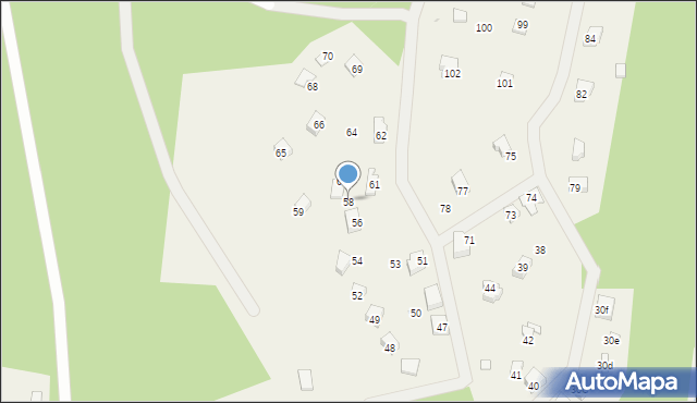 Żakowo, Żakowo, 58, mapa Żakowo