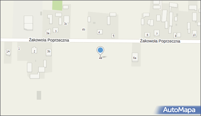 Żakowola Poprzeczna, Żakowola Poprzeczna, 4a, mapa Żakowola Poprzeczna