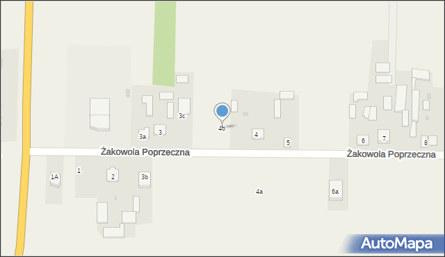 Żakowola Poprzeczna, Żakowola Poprzeczna, 4b, mapa Żakowola Poprzeczna
