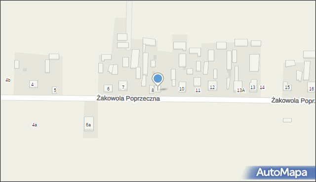 Żakowola Poprzeczna, Żakowola Poprzeczna, 9, mapa Żakowola Poprzeczna