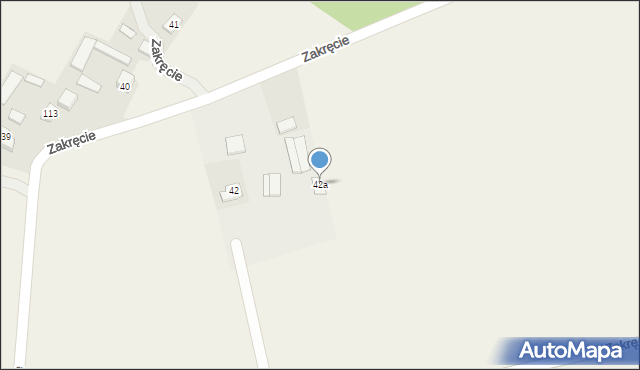 Zakręcie, Zakręcie, 42a, mapa Zakręcie
