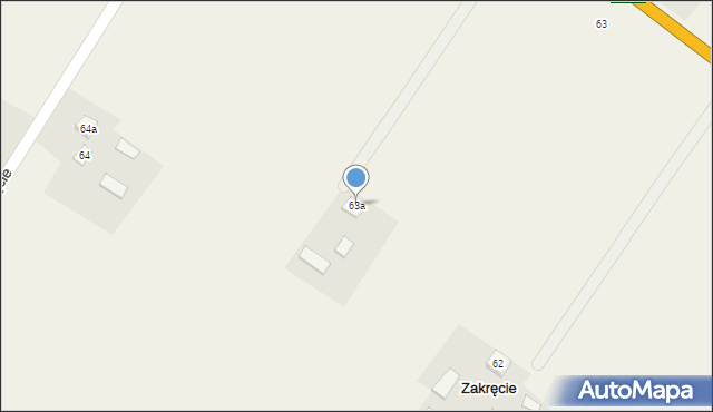 Zakręcie, Zakręcie, 63a, mapa Zakręcie