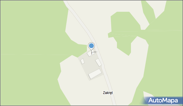Zakręt, Zakręt, 2, mapa Zakręt