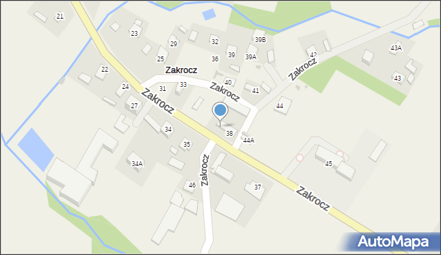 Zakrocz, Zakrocz, 38A, mapa Zakrocz