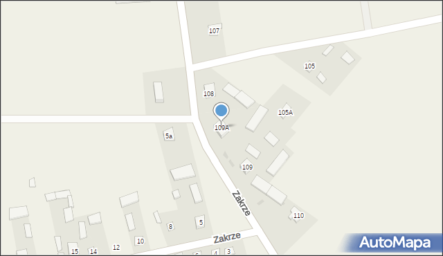 Zakrze, Zakrze, 109A, mapa Zakrze