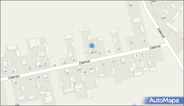 Zakrze, Zakrze, 15, mapa Zakrze