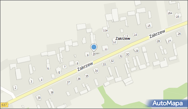 Zakrzew, Zakrzew, 10, mapa Zakrzew