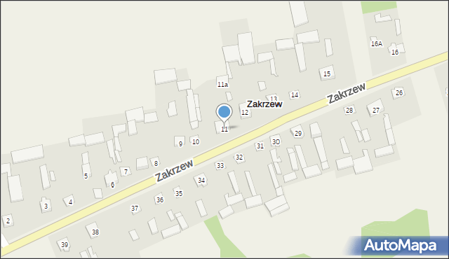 Zakrzew, Zakrzew, 11, mapa Zakrzew