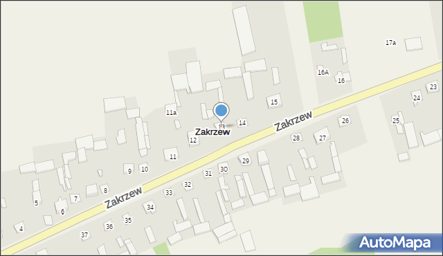 Zakrzew, Zakrzew, 13, mapa Zakrzew