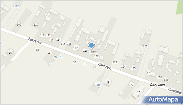 Zakrzew, Zakrzew, 120, mapa Zakrzew