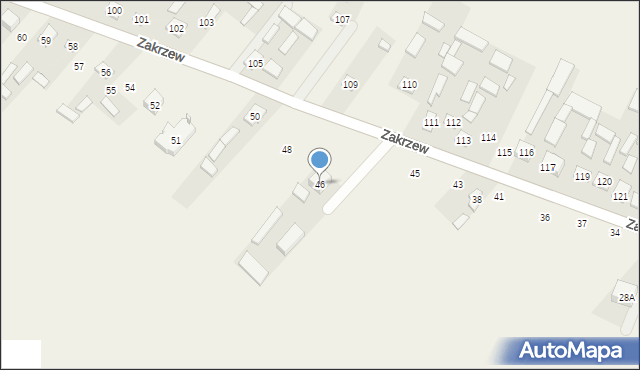 Zakrzew, Zakrzew, 46, mapa Zakrzew