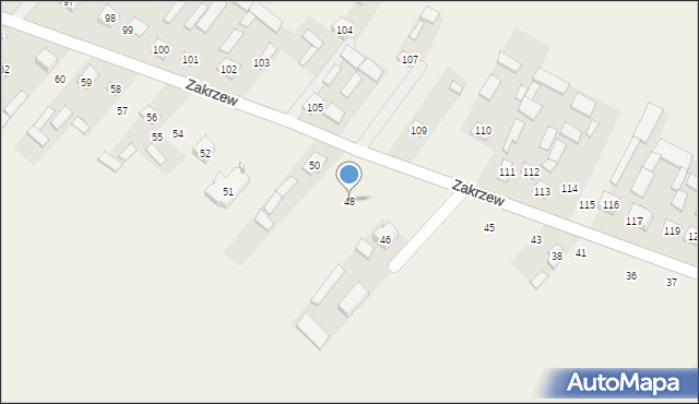 Zakrzew, Zakrzew, 48, mapa Zakrzew