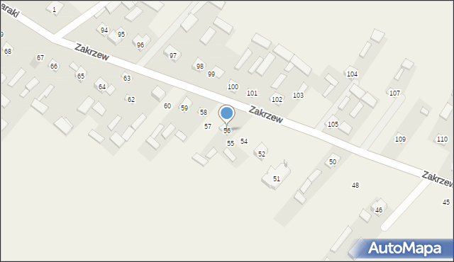 Zakrzew, Zakrzew, 56, mapa Zakrzew