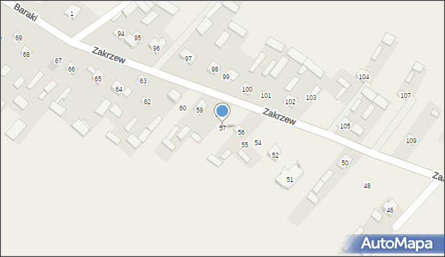 Zakrzew, Zakrzew, 57, mapa Zakrzew