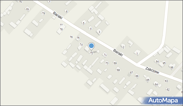 Zakrzew, Zakrzew, 72, mapa Zakrzew