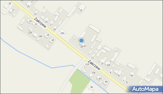Zakrzew, Zakrzew, 13, mapa Zakrzew