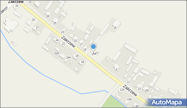 Zakrzew, Zakrzew, 15A, mapa Zakrzew