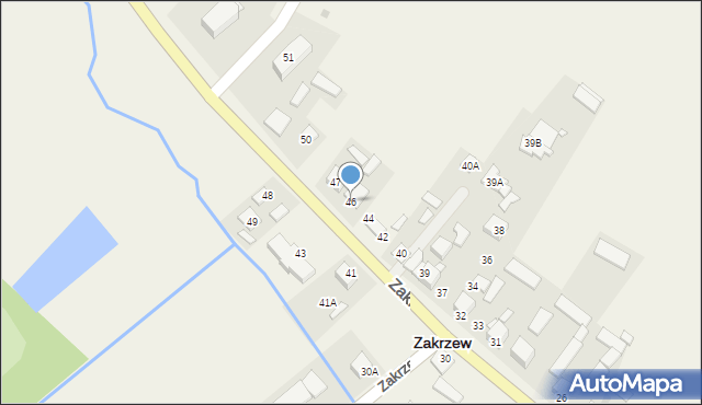 Zakrzew, Zakrzew, 46, mapa Zakrzew