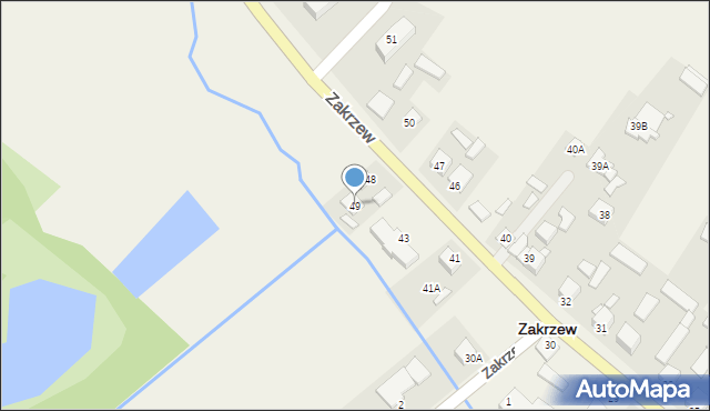 Zakrzew, Zakrzew, 49, mapa Zakrzew