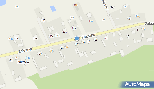 Zakrzew, Zakrzew, 15, mapa Zakrzew
