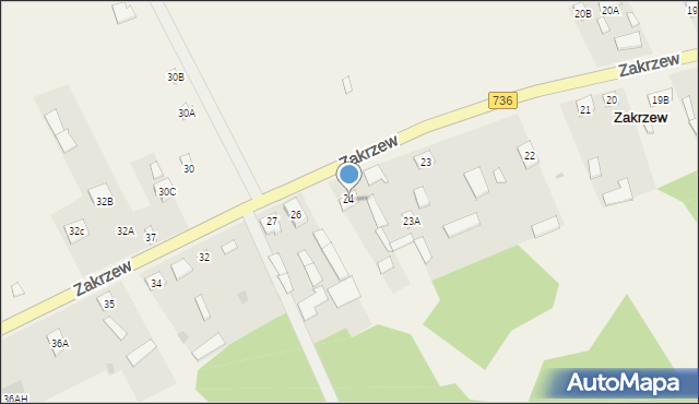 Zakrzew, Zakrzew, 25, mapa Zakrzew