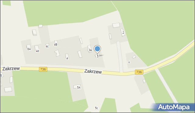 Zakrzew, Zakrzew, 3, mapa Zakrzew