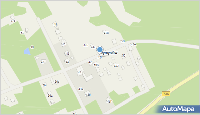 Zakrzew, Zakrzew, 42l, mapa Zakrzew