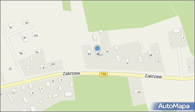 Zakrzew, Zakrzew, 4d, mapa Zakrzew