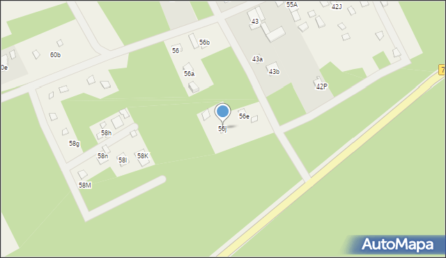 Zakrzew, Zakrzew, 56j, mapa Zakrzew