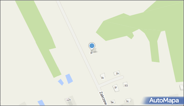 Zakrzew, Zakrzew, 9r, mapa Zakrzew